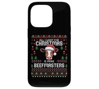 Beefmaster - Suéter navideño de Vaca para Ganado navideño Carcasa para iPhone 13 Pro