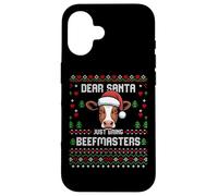 Beefmaster - Suéter navideño de Vaca para Ganado navideño Carcasa para iPhone 16