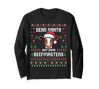 Beefmaster - Suéter navideño de Vaca para Ganado navideño Manga Larga