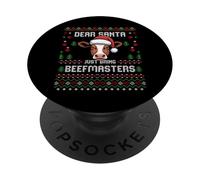 Beefmaster - Suéter navideño de Vaca para Ganado navideño PopSockets PopGrip Adhesivo