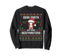 Beefmaster - Suéter navideño de Vaca para Ganado navideño Sudadera
