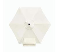 BEEGMA 200cm 250cm 270cm 300cm Toldo de Repuesto para Sombrilla Tela para Sombrilla de Jardin 6 Varillas Cubierta de Repuesto para Sombrilla de Patio Trasero, Piscina(Color:White,Size:250cm/8.2FT)