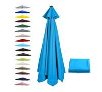 BEEGMA 6 Varillas Toldo de Repuesto para Sombrilla Paño de Repuesto 2.0/2.50/2.70/3.0m Tela para Sombrilla de Jardin Tela de Recambio para Patio(Color:Light Blue,Size:3.0m/10FT)