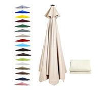 BEEGMA 6 Varillas Toldo de Repuesto para Sombrilla Paño de Repuesto 2.0/2.50/2.70/3.0m Tela para Sombrilla de Jardin Tela de Recambio para Patio(Color:White,Size:2.50m/8.2FT)