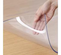 BEEGMA Mantel de PVC Transparente Tapete de Mesa Protector de Escritorio Grosor 1.5mm Alfombrilla Transparente 30x30cm 100x170cm 80x150cm 80x130cm (Color : Thick 1.5mm/0.06", Size : 60x150cm)
