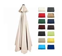 BEEGMA Recambio de Sombrilla de Tela 6/8 Varillas Toldo de Repuesto para Patio para Sombrillas de Terraza 2.0m 2.30m 2.70m 3.0m (Color : White, Size : 3.0m/10FT-6Ribs)