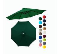 BEEGMA Toldo de Recambio de Sombrilla de 2.0/2.30/2.50/2.70/3.0m Tela para Sombrilla para Patio 6/8 Varillas Exterior Tela Toldo Repuesto (Color : Dark Green, Size : 2.70m/9FT-8Ribs)