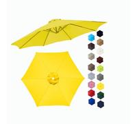 BEEGMA Toldo de Recambio de Sombrilla de 2.0/2.30/2.50/2.70/3.0m Tela para Sombrilla para Patio 6/8 Varillas Exterior Tela Toldo Repuesto (Color : Yellow, Size : 2.50m/8.2FT-6Ribs)