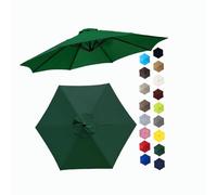 BEEGMA Toldo de Recambio de Sombrilla de 2.0/2.30/2.50/2.70/3.0m Tela para Sombrilla para Patio 6/8 Varillas Exterior Tela Toldo Repuesto (Color : Dark Green, Size : 2.50m/8.2FT-6Ribs)