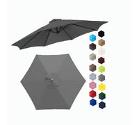 BEEGMA Toldo de Recambio de Sombrilla de 2.0/2.30/2.50/2.70/3.0m Tela para Sombrilla para Patio 6/8 Varillas Exterior Tela Toldo Repuesto (Color : Gray, Size : 2.50m/8.2FT-6Ribs)