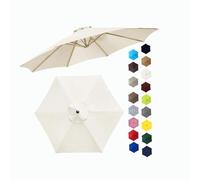 BEEGMA Toldo de Recambio de Sombrilla de 2.0/2.30/2.50/2.70/3.0m Tela para Sombrilla para Patio 6/8 Varillas Exterior Tela Toldo Repuesto (Color : White, Size : 3.0m/10FT-6Ribs)