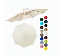 BEEGMA Toldo de Recambio de Sombrilla de 2.0/2.30/2.50/2.70/3.0m Tela para Sombrilla para Patio 6/8 Varillas Exterior Tela Toldo Repuesto (Color : White, Size : 3.0m/10FT-8Ribs)