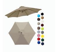 BEEGMA Toldo de Recambio de Sombrilla de 2.0/2.30/2.50/2.70/3.0m Tela para Sombrilla para Patio 6/8 Varillas Exterior Tela Toldo Repuesto (Color : Top, Size : 2.50m/8.2FT-6Ribs)