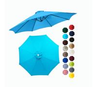 BEEGMA Toldo de Recambio de Sombrilla de 2.0/2.30/2.50/2.70/3.0m Tela para Sombrilla para Patio 6/8 Varillas Exterior Tela Toldo Repuesto (Color : Light Blue, Size : 3.0m/10FT-8Ribs)