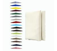 BEEGMA Toldo de Recambio de Sombrilla de 200cm 250cm 270cm 300cm Tela Sombrilla 6 Varillas Tela de Poliéster Cubierta de Repuesto para Sombrilla de Playa Patio(Color:White,Size:250cm/8.2FT)