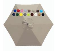 BEEGMA Toldo de Repuesto para Sombrilla 6 Varillas Repuesto Sombrilla 200cm 250cm 270cm 300cm Tela Impermeable para Toldo de Sombrilla de Mercado(Color:Top,Size:300cm/10FT)