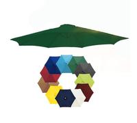 BEEGMA Toldo de Repuesto para Sombrilla de Patio de 200cm 230cm 270cm 300cm con 6 Varillas 8 Varillas Tela Sombrilla Toldo Impermeable para Sombrilla (Color : Green, Size : 6Ribs-270cm/9FT)
