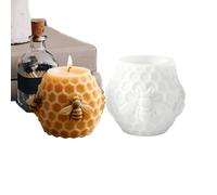 Beehive Candle Mold - Easy Release Reusable Silicone Casting Tool | Decorative Pillar Candle Making Design DIY Craft Mold for Home, School Party, Beginners, Adults, Kids or Creative Projects