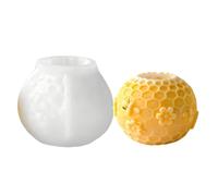 Beehive Candle Mold - Reusable Crafting Art Silicone Mold For Beeswax Candle Making, Durablee Flexible Casting Tool Providing Detailed Honeycomb Shape Output | Easy Release Design Supporting Clean