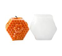 Beehive Candle Mold - Silicone Easy Release Reusable Pillar Casting Form 11x6x6cm Detailed DIY Craft Tool, Flexible Making Kit | Beeswax Candle Mould for Adults Beginners Home School Studio Party