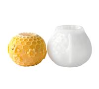 Beehive Candle Mold - Silicone Easy Release Reusable Pillar Casting Form 11x6x6cm Detailed DIY Craft Tool, Flexible Making Kit | Beeswax Candle Mould for Adults Beginners Home School Studio Party