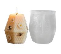 Beehive Pillar Silicone Mold - 4.33Inch Candle Mold | Silicone Beehive Shape Pillar Candles Making Molds Reusable Easy Release Craft Molds For DIY Candle Art Projects Home Studio Use