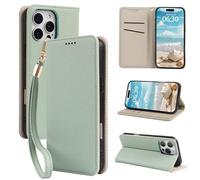 BEEJTUNY Funda de Cuero para Cubot Note 21, Carcasa Billetera con Correa para la Muñeca, Moda Funda de Suave para a Prueba de Golpes.Verde