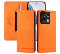 BEEJTUNY Funda de Cuero para Umidigi G9 5G/G9C/G9T/Note 90/Note 90C/Note 90A, Funda Tipo Libro con Bloqueo RFID, Imán Fuerte, Carcasa Tipo Billetera Agradable para la Piel.Naranja