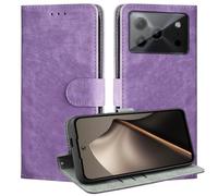 BEEJTUNY Funda Leather para Doogee Note 56/Note 56 Pro/56 Plus, Carcasa Bumper con Protección RFID, Funda Protectora con Cierre Magnético.Púrpura