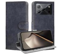 BEEJTUNY Funda Leather para Doogee Note 56/Note 56 Pro/56 Plus, Carcasa Bumper con Protección RFID, Funda Protectora con Cierre Magnético.Negro