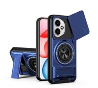 BEEJTUNY Funda para Honor 400 Pro 5G, Carcasa con Soporte, Kickstand Case con Anillo Giratorio 360°, Funda Protectora Antigolpes. Azul