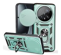 BEEJTUNY Funda para OPPO A6X 5G/OPPO A6X 4G/A6T 4G/5G con Anillo de 360°, Carcasa Protectora con Cubierta de Lente, Funda Anticaída con Soporte Magnético. Verde