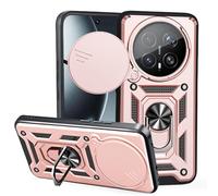 BEEJTUNY Funda para OPPO A6X 5G/OPPO A6X 4G/A6T 4G/5G con Anillo de 360°, Carcasa Protectora con Cubierta de Lente, Funda Anticaída con Soporte Magnético. Oro Rosa