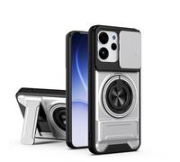 BEEJTUNY Funda para OPPO Reno15 F 5G/Reno15 FS/Reno15 5G, Carcasa con Soporte, Kickstand Case con Anillo Giratorio 360°, Funda Protectora Antigolpes. Plata