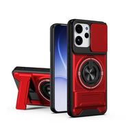 BEEJTUNY Funda para OPPO Reno15 F 5G/Reno15 FS/Reno15 5G, Carcasa con Soporte, Kickstand Case con Anillo Giratorio 360°, Funda Protectora Antigolpes. Rojo