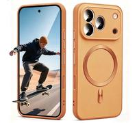 BEEJTUNY Funda para Realme 16 Pro Plus 5G, Carcasa con Anillo Metálico Integrado Compatible con Accesorios Magnéticos, Compatible con Carga Inalámbrica.Naranja