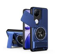 BEEJTUNY Funda para Vivo V50 5G, Carcasa con Soporte, Kickstand Case con Anillo Giratorio 360°, Funda Protectora Antigolpes. Azul