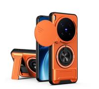 BEEJTUNY Funda para Vivo X300 Pro, Carcasa con Soporte, Kickstand Case con Anillo Giratorio 360°, Funda Protectora Antigolpes. Orange