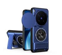BEEJTUNY Funda para Vivo X300 Pro, Carcasa con Soporte, Kickstand Case con Anillo Giratorio 360°, Funda Protectora Antigolpes. Azul