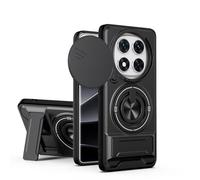 BEEJTUNY Funda para Xiaomi Redmi Note 14 Pro+ Plus 5G, Carcasa con Soporte, Kickstand Case con Anillo Giratorio 360°, Funda Protectora Antigolpes. Negro