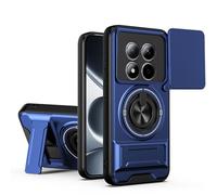 BEEJTUNY Funda para Xiaomi Redmi Note 15 Pro+ Plus/Poco M8 Pro, Carcasa con Soporte, Kickstand Case con Anillo Giratorio 360°, Funda Protectora Antigolpes. Azul