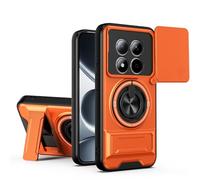 BEEJTUNY Funda para Xiaomi Redmi Note 15 Pro+ Plus/Poco M8 Pro, Carcasa con Soporte, Kickstand Case con Anillo Giratorio 360°, Funda Protectora Antigolpes. Orange