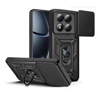 BEEJTUNY Funda para Xiaomi Redmi Note 15 Pro+ Plus/Poco M8 Pro con Anillo de 360°, Carcasa Protectora con Cubierta de Lente, Funda Anticaída con Soporte Magnético. Negro