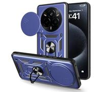 BEEJTUNY Funda para ZTE Blade V60 Smart 4G/Blade A75 4G con Anillo de 360°, Carcasa Protectora con Cubierta de Lente, Funda Anticaída con Soporte Magnético. Azul