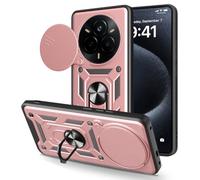 BEEJTUNY Funda para ZTE Nubia Flip2 5G con Anillo de 360°, Carcasa Protectora con Cubierta de Lente, Funda Anticaída con Soporte Magnético. Oro Rosa