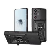 BEEJTUNY Funda para ZTE Nubia RedMagic 10 Pro con Anillo de 360°, Carcasa Protectora con Cubierta de Lente, Funda Anticaída con Soporte Magnético. Negro