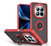 BEEJTUNY Funda Protectora para Xiaomi Redmi Note 15 Pro+ Plus/Poco M8 Pro con Anillo, Carcasa de TPU+PC con Soporte Magnético de 360°, Carcasa Anticaída y Estuche Robusta. Rojo