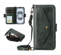 BEEJTUNY Funda PU Leather Crossbody para Nokia HMD Skyline, Carcasa Cartera con Almacenamiento, Funda a Prueba de Golpes Cierre Magnético. Verde