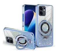 BEEJTUNY Funda Transparente para Honor Magic8 Pro/Magic 8 Pro, Carcasa con Soporte de Anillo, Funda a Prueba de Golpes, Case con Brillo Degradado. Azul
