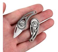 BEEK Mini navaja de bolsillo, llavero plegable de titanio, cuchillo EDC pequeño, cúter, abridor de paquetes, cuchillo de bolsillo, regalo para hombres y mujeres